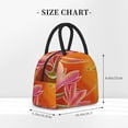 thumbnail image 3 of Haiem Orange Flower Psychedelic Printed Lunch Bag Women, Lunch Box Lunch Bag for Women, Small Leakproof Cute Lunch Tote Large Capacity Reusable Insulated Cooler Lunch Container, 3 of 6