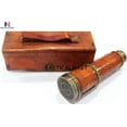thumbnail image 3 of Brass Nautical Antique Working Telescope/Spyglass Replica in Leather Box, with Glass Optics, Extendable to 16 inches, Made of Pure Brass, Decorative Scope, 3 of 5