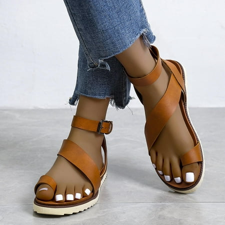 

Wodofoxo Promotion New Casual Ladies Sandals Casual Beach Shoes Summer Fashion Roman Shoes Flat Sandals