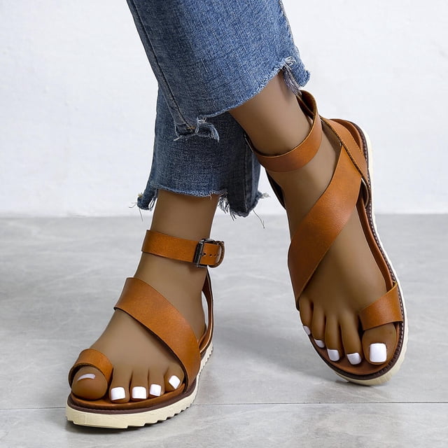 Nuevas sandalias informales para mujer, zapatos informales de playa, zapatos romanos a la moda de verano, sandalias planas Wmkox8yii nm7148