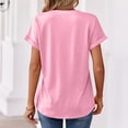 thumbnail image 6 of Resicozy Womens Summer Tops Short Sleeve Basic Casual V Neck T Shirts Trendy Lightweight 2026 Pink L, 6 of 7