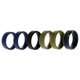 thumbnail image 1 of Juego de anillos de boda BR de silicona de 8 mm - Basic-Olive by ROQ para hombre - Anillo de 6 x 10 mm, 1 of 1