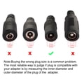 thumbnail image 4 of Uxcell 3Pcs DC Female to Female Connector 5.5mm x 2.1mm Power Cable Jack Adapter Black, 4 of 4