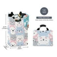 thumbnail image 5 of Cartoon Bears in Different Colors Laundry Basket with Handles Foldable Laundry Hamper Freestanding Washing Bin 50L, 5 of 7