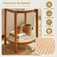 thumbnail image 3 of Giantex Round Side Table, Accent End Table w/Acacia Wood Legs, Bedside Table for Home Office, Walnut, 3 of 7