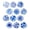 Blue Watercolor, variant on Howayme 12Pcs Refrigerator Magnets Blue and White Glass Mini Strong Fridge Magnets Aesthetic Magnets for Office,School,Whiteboards,Cabinets-Blue Flower