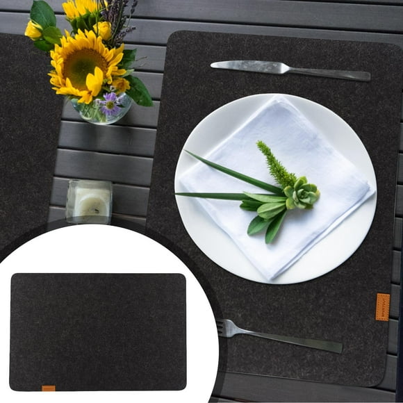 Felts Placemats, Felts Wad, Knife and Fork Bags, Water-Absorbent Non-Slip Heat Insulation Placemats