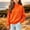 Orange, variant on Teen Girls Long Sleeve Turtleneck Shirt Waffle Knited Top Mock Neck Base Layer 5-16 Years, Teen Loose Fit Pullover, Soft Thermal Sweater, Outdoor Daily Wear Cloth