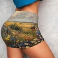 thumbnail image 4 of Lsque Vibrant Wildflower Meadow Pattern High Waisted Biker Shorts for Women-Tummy Control Fitness Athletic Workout Running Yoga Gym Shorts,Moisture-Wicking-XX-Large, 4 of 9