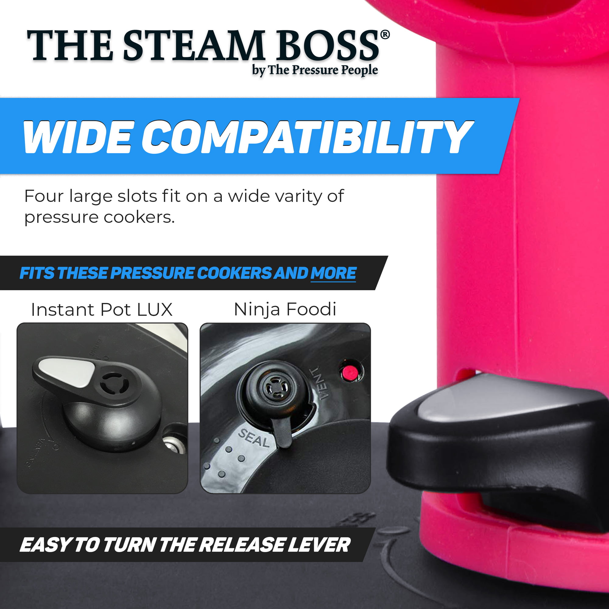 The Pressure People The Steam Boss - Steam Release Diverter | Kitchen Accessories Compatible with Instant Pot Duo, Plus, Smart, Viva Models | All Q