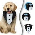 thumbnail image 4 of YANHAIGONG 2024 Halloween Decorations,Dog Tuxedo Dog Suit Dog Wedding Bandana Collar with Bow Tie, Adjustable Dog Tux Formal Dog Costumes, Engagement Birthday Tuxedo for Small Medium Large Dogs Pets, 4 of 6