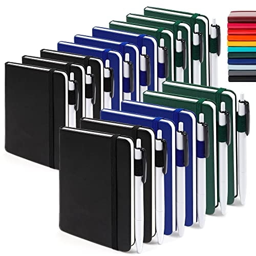 Paquete de 15 Blocs Notas Pequeños Feela Mini Cuadernos Lindos con Rayas Universitarias 3.5'x5.5' A6