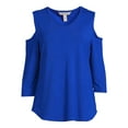 thumbnail image 3 of Nine.Eight Women’s Cold Shoulder Blouse, 3 of 5