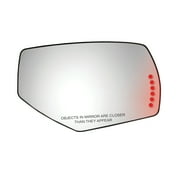 40283 - Fit System Passenger Side Heated Mirror Glass w/ backing plate, Chevy Silverado/ GMC Sierra 1500 14-18, Silverado 2500, 3500, Sierra 2500, 3500 15-18 (w/ LED Arrow signal, Blind Spot)