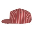 thumbnail image 3 of Daiia Stripes Red White print Flat Bill Hats Flat Brim Trucker Cap Baseball Cap Adjustable Classic Low Profile Hat Unconstructed Plain Cap, 3 of 9