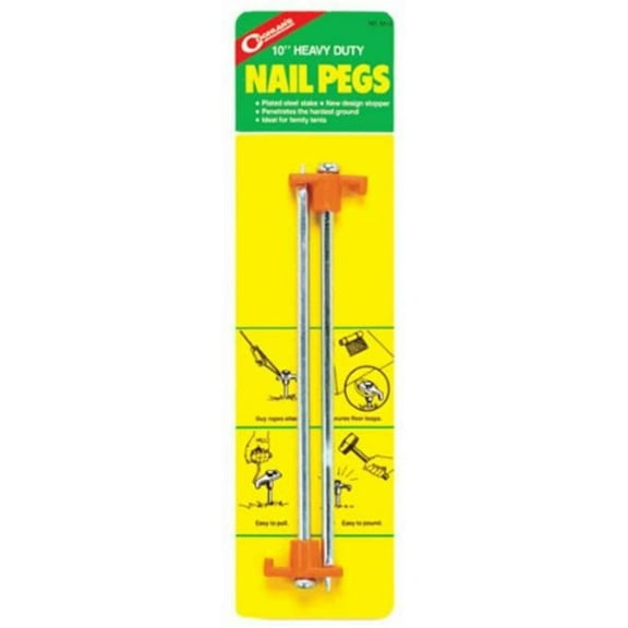 Coghlans 10 in. Nail Pegs - Set of 4