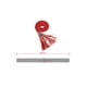 thumbnail image 3 of Cinturones delgados trenzados con flecos para mujeres Inspire Chic, rojos, 132 cm/52 pulgadas, 3 of 7