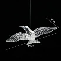 Virelaxpo Transparent Acrylic Hummingbird Hanging Decoration for Wedding and Home Decor with Crystal-like Edges and Light Reflection