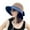 Navy, variant on Sun Hats for Women Beach Hollowed Out Sun Visor Hat Floppy Sunscreen Bucket Hat Casual Solid Headwear Black