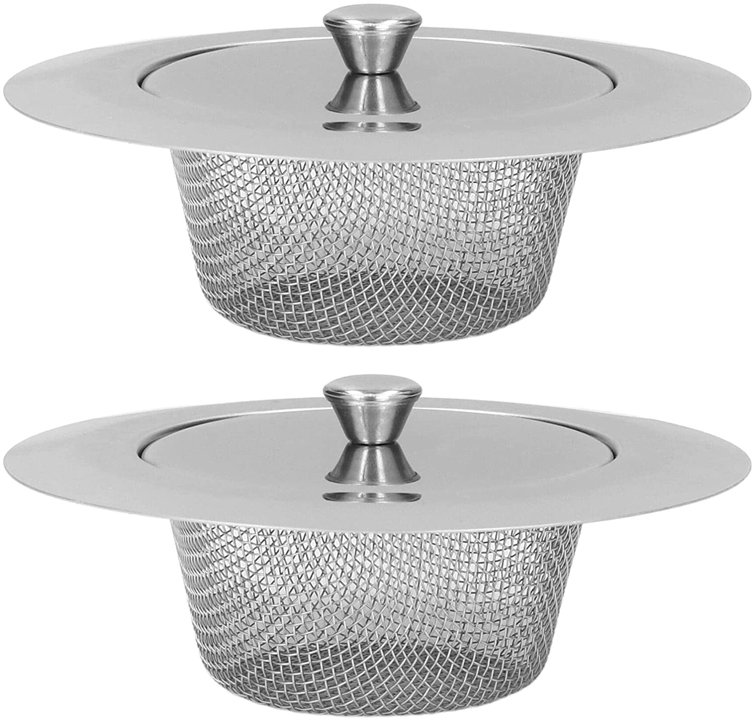 Stainless Steel Sink Strainer, Rounded Edge Prevent Clogging Protect