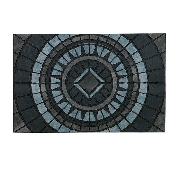 Mohawk Home Compass Stone Outdoor Polyester Door Mat, Grey, 1'11" X 2'11"