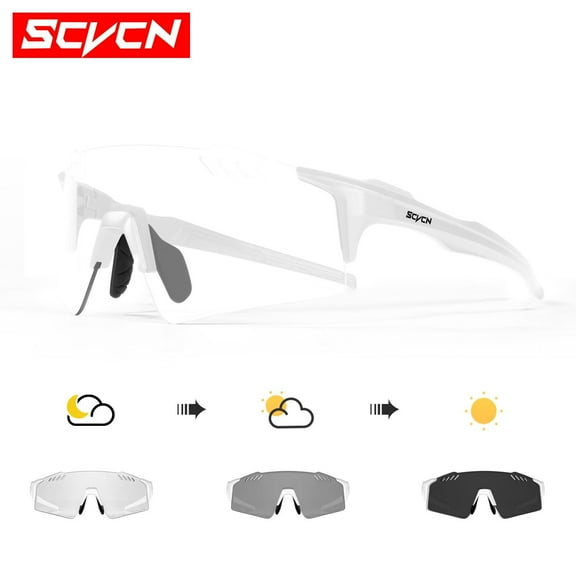 SCVCN Outdoor Photochromic Sunglasses Sports Bike Cycling Glasses Man MTB Climbing Glasses Women Driving Bicycle Eyewear