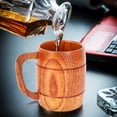 thumbnail image 2 of 400Ml Classic Style Natural Wood Cup Wooden Beer Mugs Drinking for Novelty Gifts -Friendly, 2 of 6