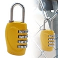 thumbnail image 2 of GZQJFMY Combination Lock 1 Pack 4 Digit Waterproof Locker Locks Secure Outdoor Padlock for Gym Lockers,Toolboxes,Gates,Fences,Storage,Sports Locker,Cabinets (Yellow), 2 of 8