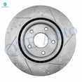 thumbnail image 2 of Set of 4 Front 330mm-Rear 328mm Drilled Slotted Brake Disc Rotors For 2012-2016 Chrysler Town & Country, 2 of 9