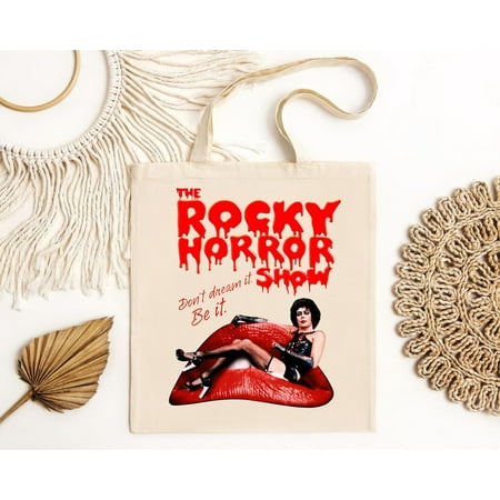 vintage The Rocky Horror Picture Show Broadway Musical Black Tote Bag S to -TH12686