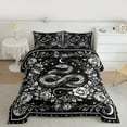 thumbnail image 2 of Homewish Teens Gothic Animal Snake Bedding Comforter Set 2pcs,Boho Starry Sky Twin Comforter Sets Microfiber,Chic Floral Flowers Breathable Bedding Set,Lightweight Room Decor,Reversible, 2 of 8