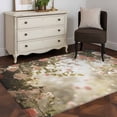 thumbnail image 3 of Spring Rose Area Rugs 4x6 ft Pastoral Romantic Plant Washable Rug Non Slip Indoor Carpet Absorbent Floor Mat for Living Room Bedroom Dining Room, 3 of 9