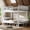 Light White, variant on Full Over Full Metal Bunk Bed Frame with Ladder and Guardrails, Convertible to 2 Platform Beds, Heavy Duty Space Saving Bed for Bedroom, Light White