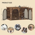 thumbnail image 2 of Hzuaneri 44.1" Wooden Dog Crate Furniture, Indoor Dog Cage for Medium to Large Dog, Decorative Pet House Side End Table TV Stand, Chew-Resistant, Rustic Brown, 2 of 12