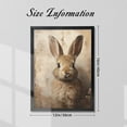 thumbnail image 4 of WFSposter Rabbit Canvas Wall Art Vintage Rabbit Painting Animal Landscape Art Retro Animal Wall Art Vintage Rabbit Picture Cute Animal Painting Cute Rabbit Poster Nursery Rabbit Picture Unframed, 4 of 7