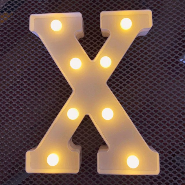 LED Marquee Letter Lights Sign, Light Up Alphabet Letter for Home Party Wedding Decoration X