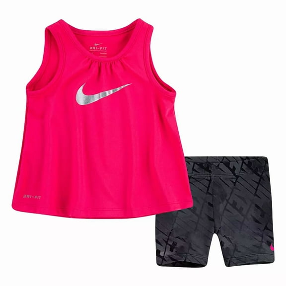 Nike Toddler Girl Dri-FIT Studio Tank Top & Bike Shorts Set