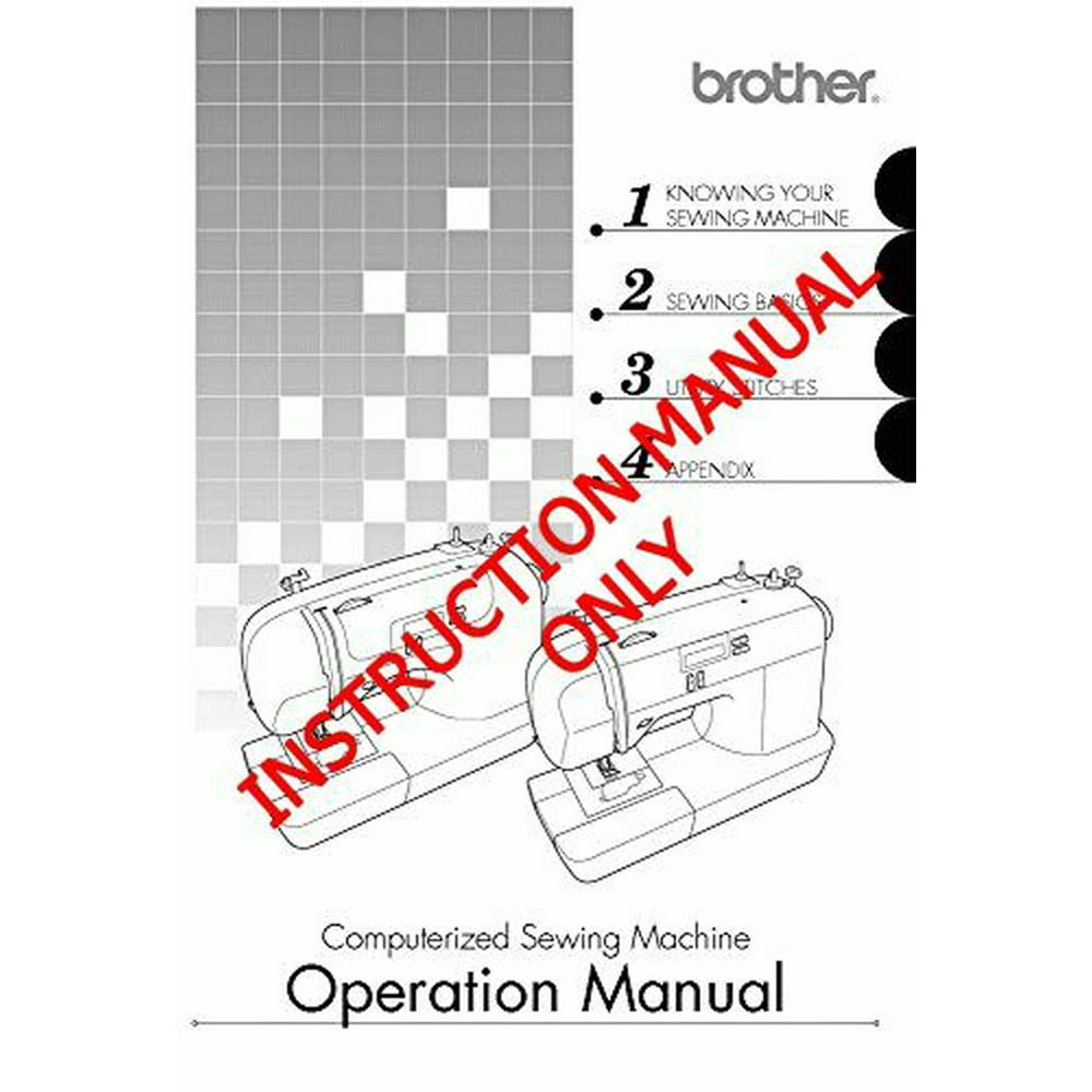 Brother EX660 Sewing Machine Owners Instruction Manual