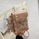 thumbnail image 5 of Bolso pequeño estampado para mujer, de piel sintética, con cadena pequeña, tipo bandolera, color rosa, 5 of 5
