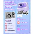thumbnail image 4 of Kids Camera Instant Print Toys for Girls Age 5-12, 1080P Instant Camera for Kids with Dual Camera Print Selfie Photos, Christmas Birthday Gifts for Girls -32GB Purple, 4 of 8