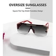 thumbnail image 5 of FEISEDY Square Flat Top Shield Sunglasses One Piece Frameless Stylish Women Men UV400 B2765, 5 of 14