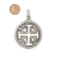thumbnail image 2 of The Bead Chest Jerusalem Ethiopian Silver Cross Pendant (70x50mm), 2 of 2