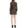 thumbnail image 4 of MODA NOVA Juniors Ruffle Crew Neck Long Sleeves Floral Lace Casual Mini Dress, 4 of 7