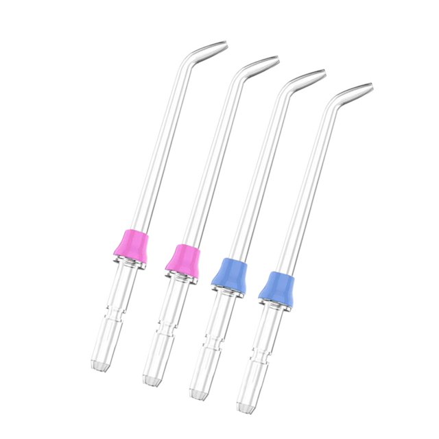 Bearachild 4 piezas de punta de hilo de agua cabezal de recarga profesional accesorios de baño para el hogar interior reemplazo para WP-100 Suministros de limpieza para el hogar rosa + azul Bearachild HA004668-02
