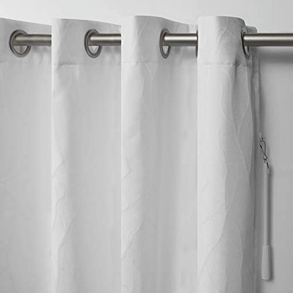 Exclusive Home Forest Hill Patio Room Darkening Blackout Grommet Top Patio Curtain Panel, 108"x96", White