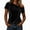 Black, variant on Womens Velvet Short Sleeve Tops,Trendy One-Shoulder Strap Solid Color Pullover Top for Party Gathering Daily Casual Wear Black M