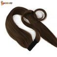 thumbnail image 3 of Spencer 24" Long Straight Clips Wig Velcro Dip Dyed Clip in Wrap Around Hair Extensions Synthetic Hairpiece "Light Brown", 3 of 8
