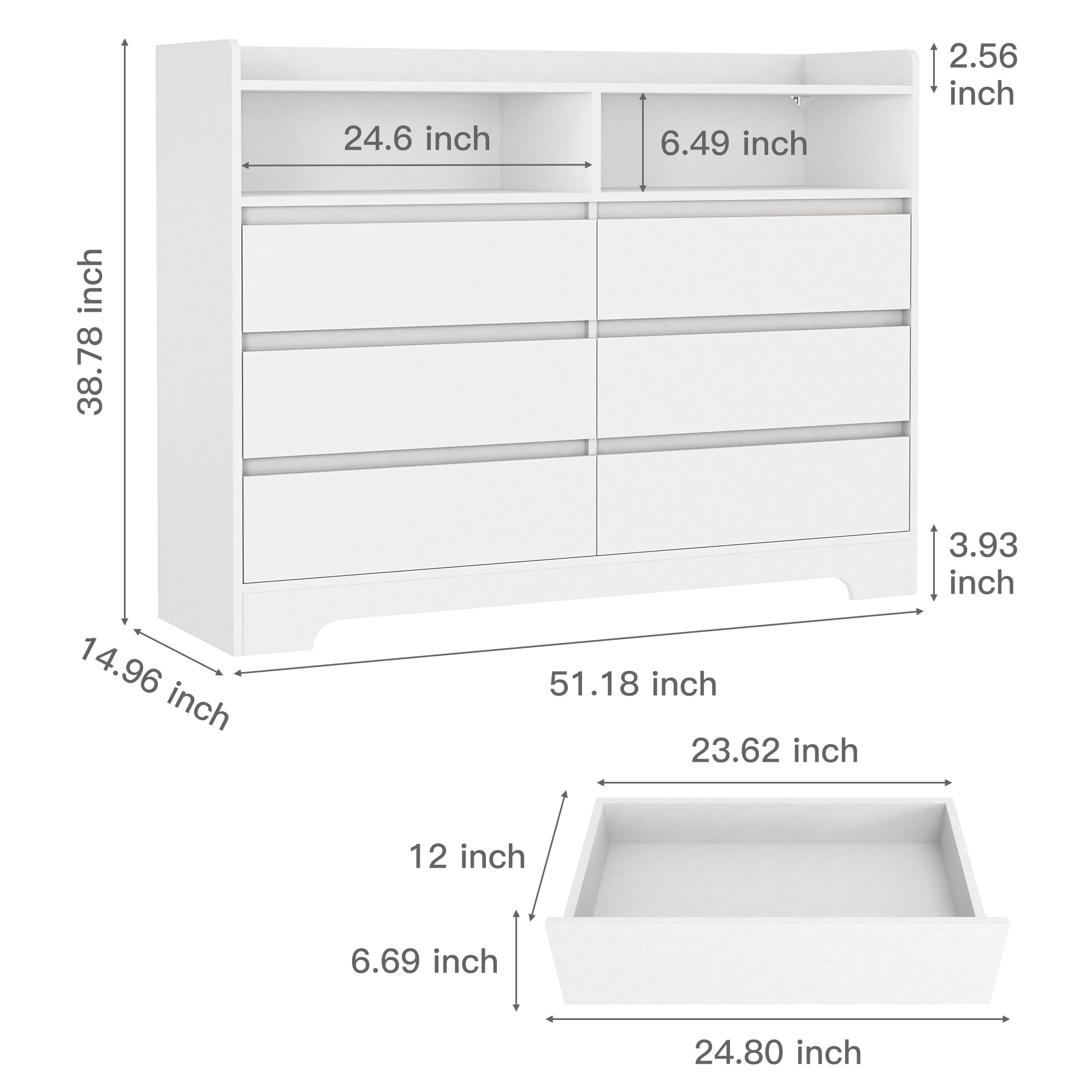 Kadyn Chest of Drawers with LED Light and Storage Shelf for Nursery Changing, Modern White Dresser Kadyn Chest of Drawers with LED Light and Storage Shelf for Nursery Changing, Modern White Dresser