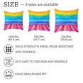 thumbnail image 4 of 2 Pack Throw Pillow Covers Colorful Rainbow Pattern Decorative Pillow Cases Home Decor Square 18x18 Inches Pillowcases, 4 of 7