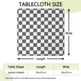 thumbnail image 2 of Gray and White Checkerboard Checkered Pattern Square Fitted Tablecloth with Elastic Edge,Square Table Cover,Washable Elastic Table Cover for Home Kitchen Party Decor 36"x36", 2 of 6